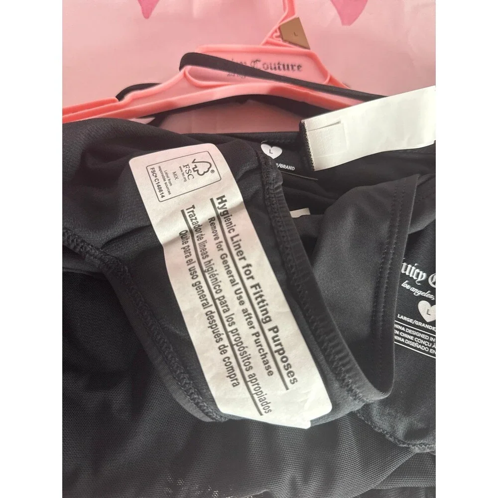Juicy Couture Lip Print Bikini Swimsuit, 3 piece set-Large - Picture 6 of 6